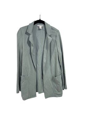 Athleta Eastbound Open Blazer Green Fog Size 4